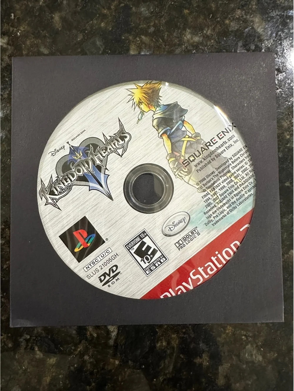 Kingdom Hearts PlayStation 2 Game Disc GH